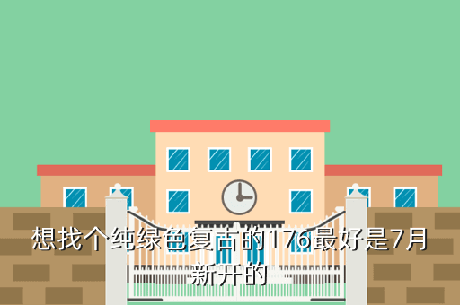 想找个纯绿色复古的176最好是7月新开的